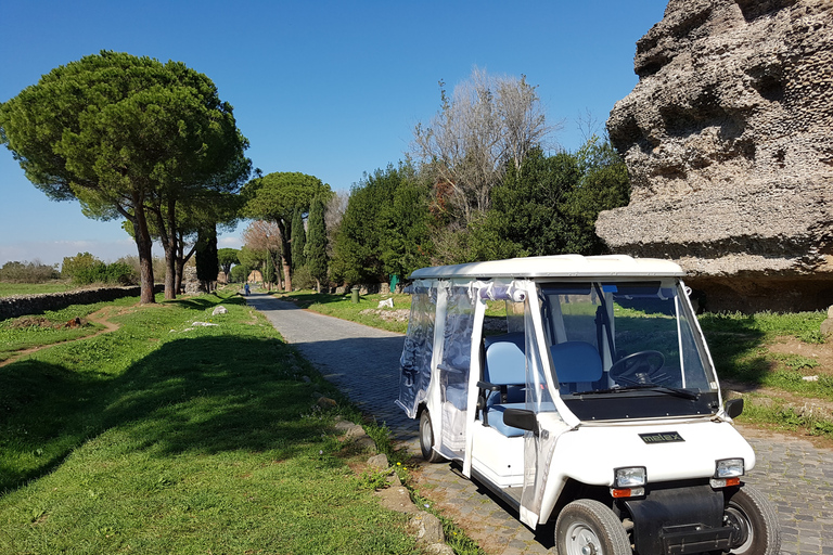 Roma: Via Ápia - Carrinho de golfe fretado com motoristaRoma: Via Ápia - Carrinho de golfe fretado com motorista (2 horas)