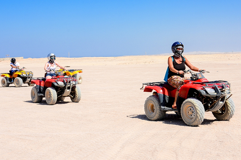 Hurghada: Tour mattutino in quad, giro in cammello e trasferimentoAlba in quad, cammello e colazione beduina