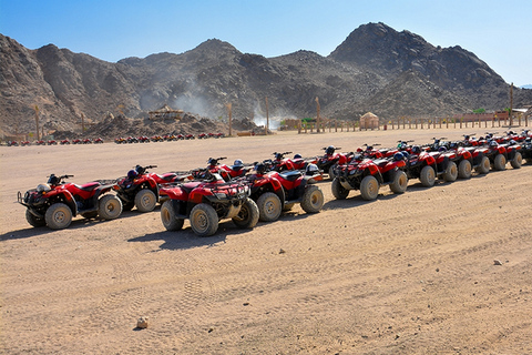 Hurghada: Tour mattutino in quad, giro in cammello e trasferimentoAlba in quad, cammello e colazione beduina