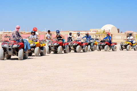 Hurghada: Safari in ATV, giro in cammello e tour del villaggio beduinoAlba in quad, cammello e colazione beduina