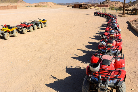 Hurghada: Safari in ATV, giro in cammello e tour del villaggio beduinoAlba in quad, cammello e colazione beduina