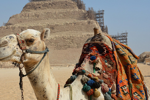 Giza/Cairo: Tour guidato di Sakkara, Memphis e DahshurTour privato VIP con biglietti e pranzo