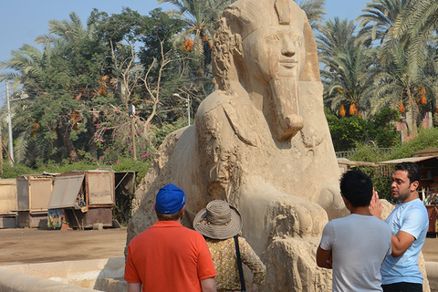 Gizé/Cairo: Visita guiada a Sakkara, Memphis e DahshurTour particular VIP com ingressos e almoço