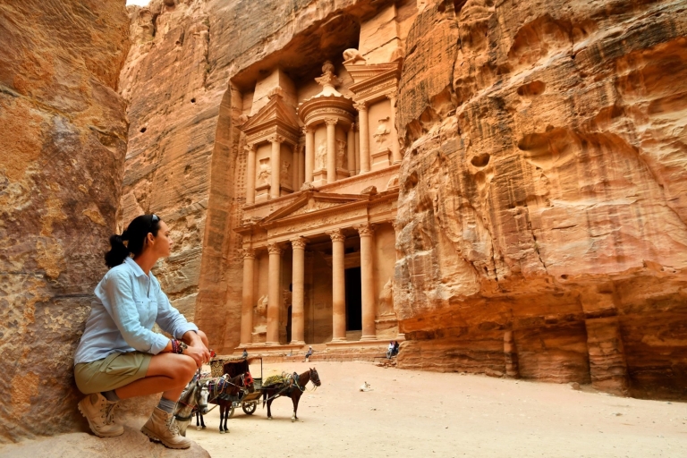 Z Ejlat: Petra Day Group TourWycieczka z przewodnikiem w języku angielskim