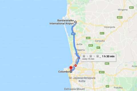 Colombo: Colombo Airport (CMB) en Colombo City TransferColombo Airport (CMB) naar Colombo City privétransfer