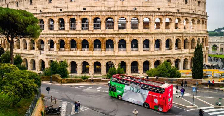 Roma: tour guidato del Colosseo con biglietto dell'autobus hop-on hop-off