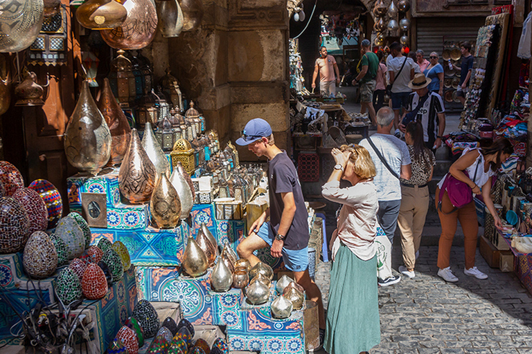 Le Caire/Giza : Musée égyptien et visite guidée du Khan el-KhaliliVisite privée avec billets et déjeuner