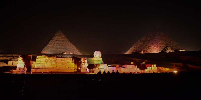 From Cairo: Giza Pyramids Tour with Light Show and Transfer