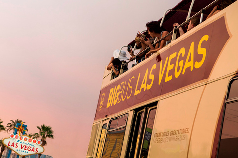 Las Vegas: Hop-on Hop-off Sightseeing Tour by Open-Top Bus3-Day Ticket with Choice of High Roller or Neon Museum Entry