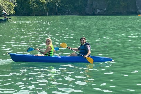 From Hanoi: Round-Trip Halong Bay Islands, Caves, Kayak Tour