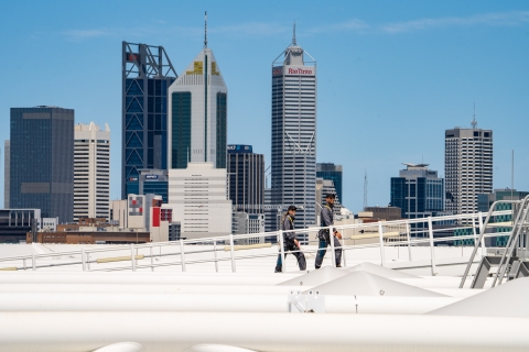 Perth: expérience Halo sur le toit du stade Optus