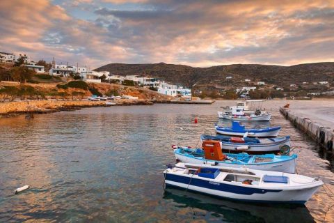 Da Naxos: tour privato in barca dell'isola di Donoussa con snack