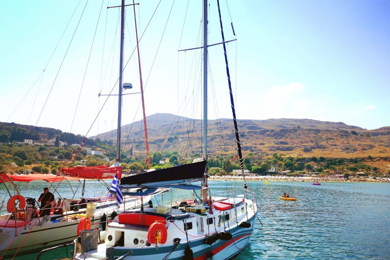 Lindos: Passeio de barco a vela com Prosecco e muito maisExcursão de meio dia às 16h