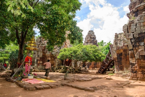 Battambang: wycieczka do świątyń i jaskiń nietoperzy z przejażdżką bambusowym pociągiem
