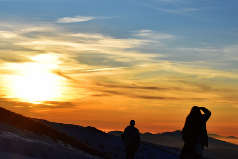 Zachód słońca w Sierra Nevada na wysokości 2 500 m n.p.m.