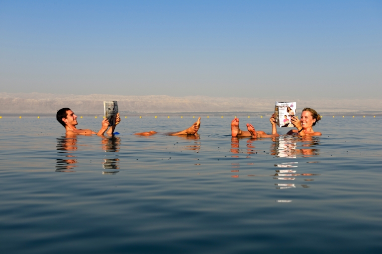 Depuis Aqaba : visite panoramique Wadi al-Mujib et mer Morte