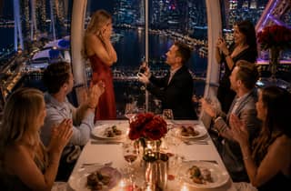 Singapur: Flyer Sky - Speise-Erlebnis mit französischem Abendessen