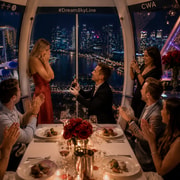 Singapore: Flyer Sky Dining Experience with French Dinner Singapore: Flyer Sky Dining Experience with French Dinner