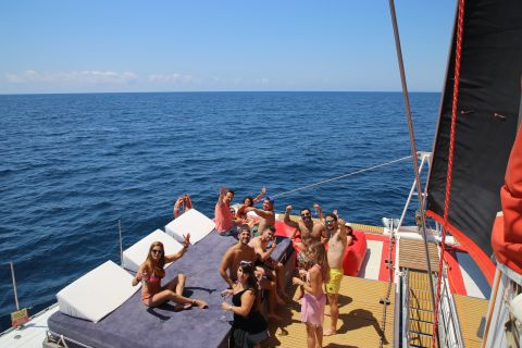 Cambrils: Catamaran Full Day Cruise with Big BBQ and Drinks