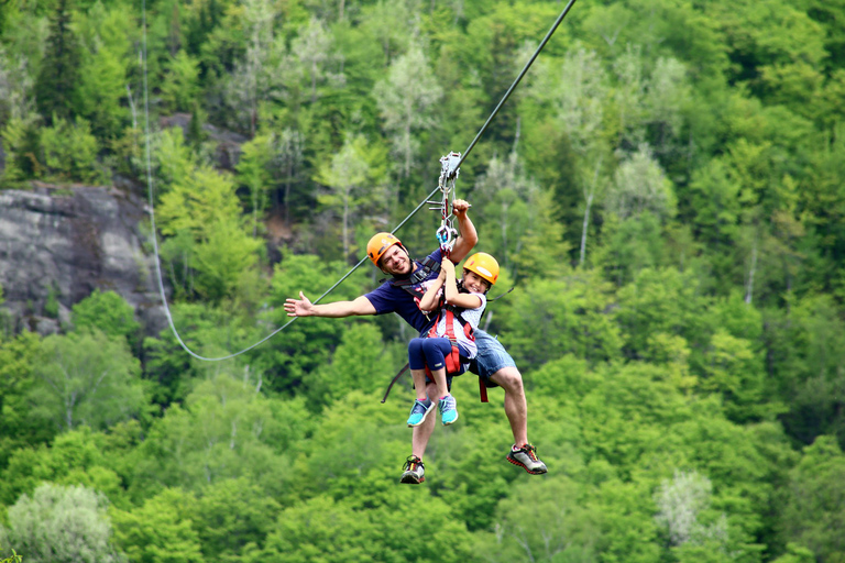 Tyroparc: Mega Ziplines and Hiking in the Laurentians Winter: 2 Mega Ziplines and Hiking