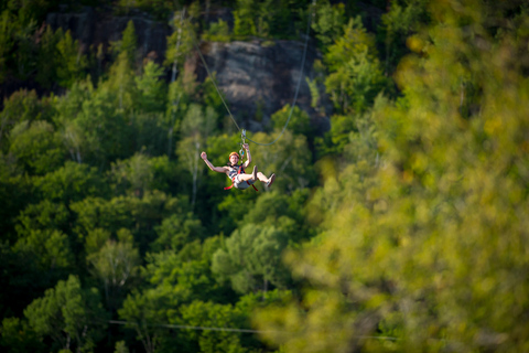 Tyroparc: Mega Ziplines and Hiking in the Laurentians Winter: 2 Mega Ziplines and Hiking