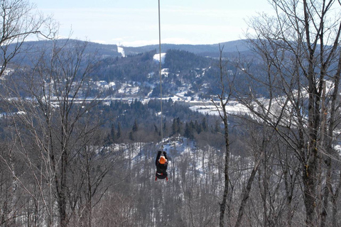 Tyroparc: Mega-Ziplines und Wandern in den LaurentianernWinter: 2 Mega Ziplines und Wandern