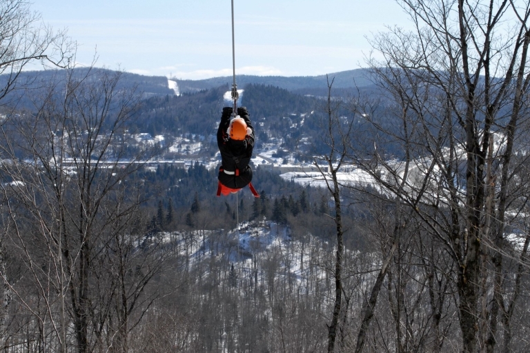 Tyroparc: Mega Ziplines and Hiking in the Laurentians Winter: 2 Mega Ziplines and Hiking