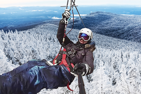 Tyroparc: Mega Ziplines och vandring i LaurentiernaVinter: 2 Mega Ziplines och vandring