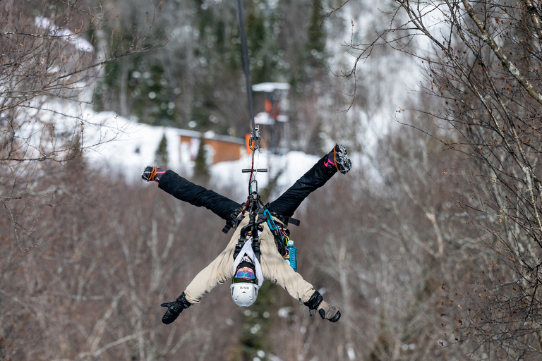 Tyroparc: Mega Ziplines och vandring i LaurentiernaVinter: 2 Mega Ziplines och vandring