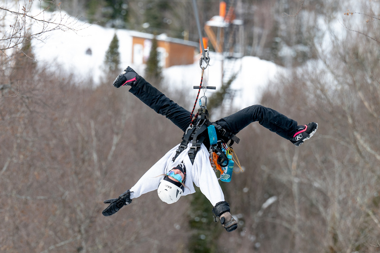 Tyroparc: Mega Ziplines och vandring i LaurentiernaVinter: 2 Mega Ziplines och vandring