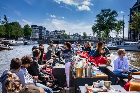 Amsterdam: Sighting Boat Tour rajattomasti juomia