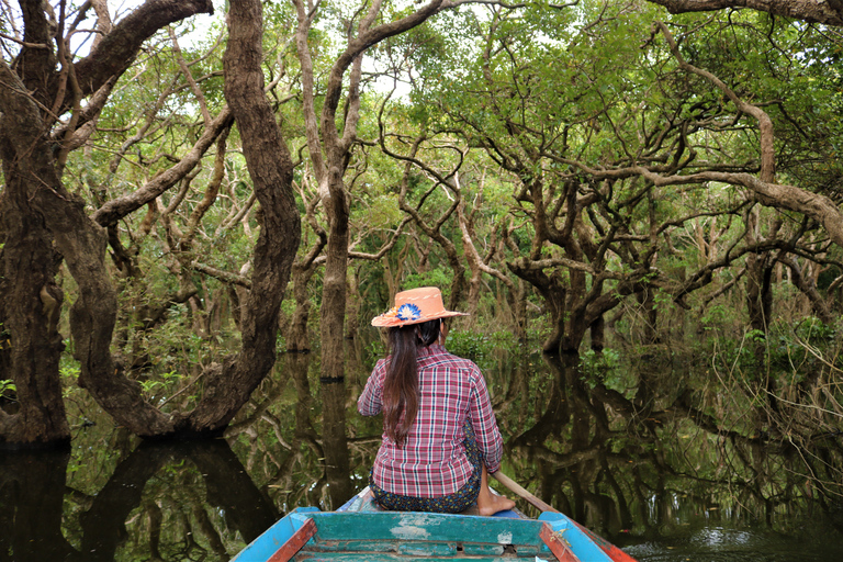 Jezioro Tonle Sap — wioska rybacka i zalany las