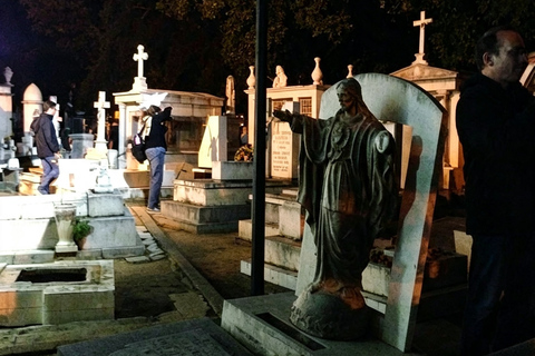 Quito: Dark tourism, Basilica, San Diego Cemetery, El Panecillo at night Quito: Necrotourism, Basilica, San Diego Cemetery, Panecillo at Night