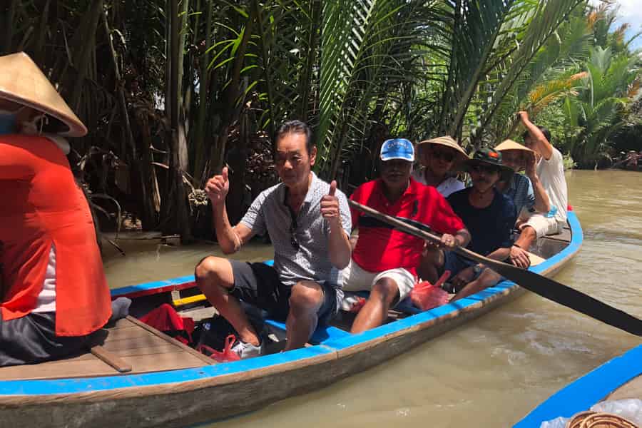 HCM:Mekong Delta 4 Inseln Boot Tuk Tuk Probier mal KhotCake Cooking. Foto: GetYourGuide