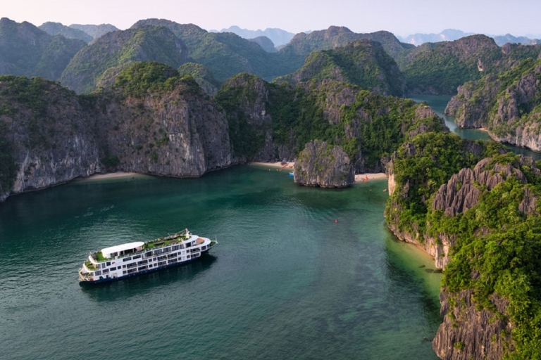 From Hanoi: Overnight Ha Long Bay Cruise w/ Meals & Transfer Cruise with Balcony Suite
