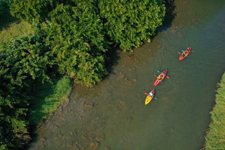 Mauritius: begeleide kajaktocht op de rivier de TamarinMauritius: begeleide kajaktocht bij zonsondergang in de rivier de Tamarin