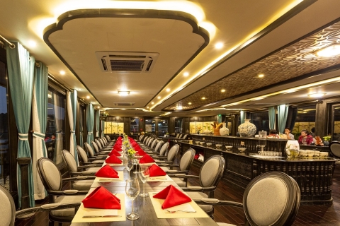 From Hanoi: Overnight Ha Long Bay Cruise w/ Meals & Transfer Cruise with Balcony Room