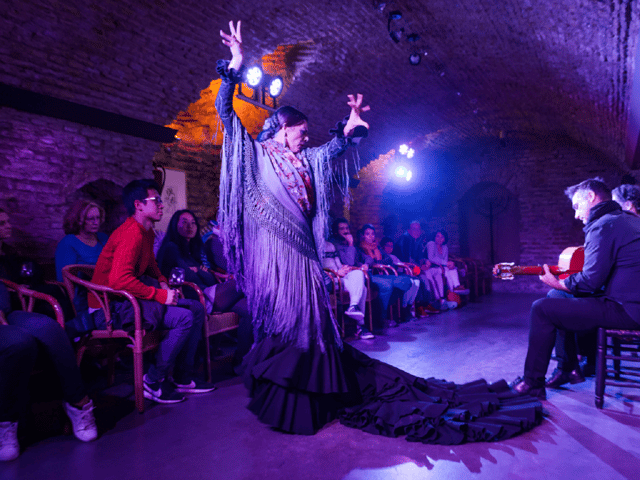 Seville: VIP Flamenco Show with Drink in an Arabic Vault