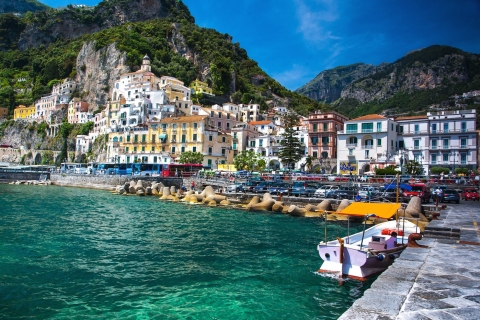 Desde Praiano: crucero privado guiado por la costa de Amalfi con bebidasBarco Premium