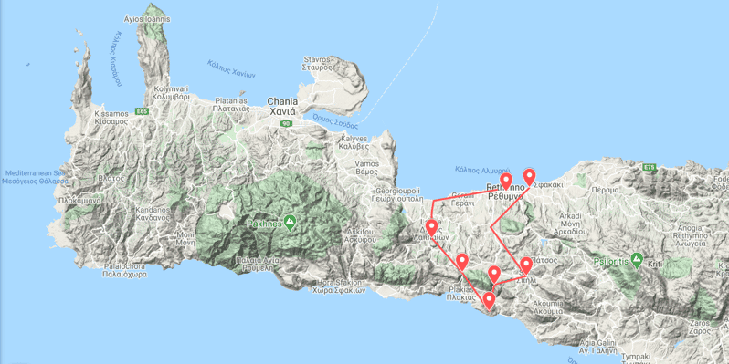 Chania: Länsi-Kreeta & venetsialainen Rethymno Yksityinen päiväretki |  GetYourGuide