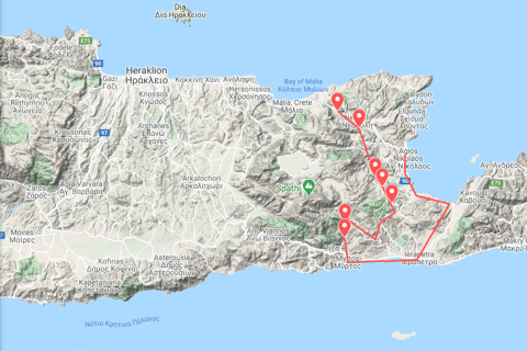 Van Heraklion: privérondleiding door Oost-KretaPrivétour in een premium 3-zits limousine of SUV-voertuig