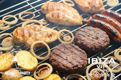 Ibiza: Formentera VIP Boat Paella, BBQ, OpenBar, DJ & Sunset BASIC TICKET with 5h Open Bar & Breakfast