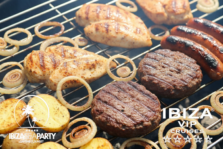 Ibiza: Formentera VIP Boat Paella, BBQ, OpenBar, DJ & Sunset BASIC TICKET with 5h Open Bar & Breakfast