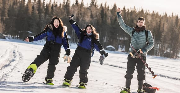From Rovaniemi: Snowshoeing and Ice Fishing Tour