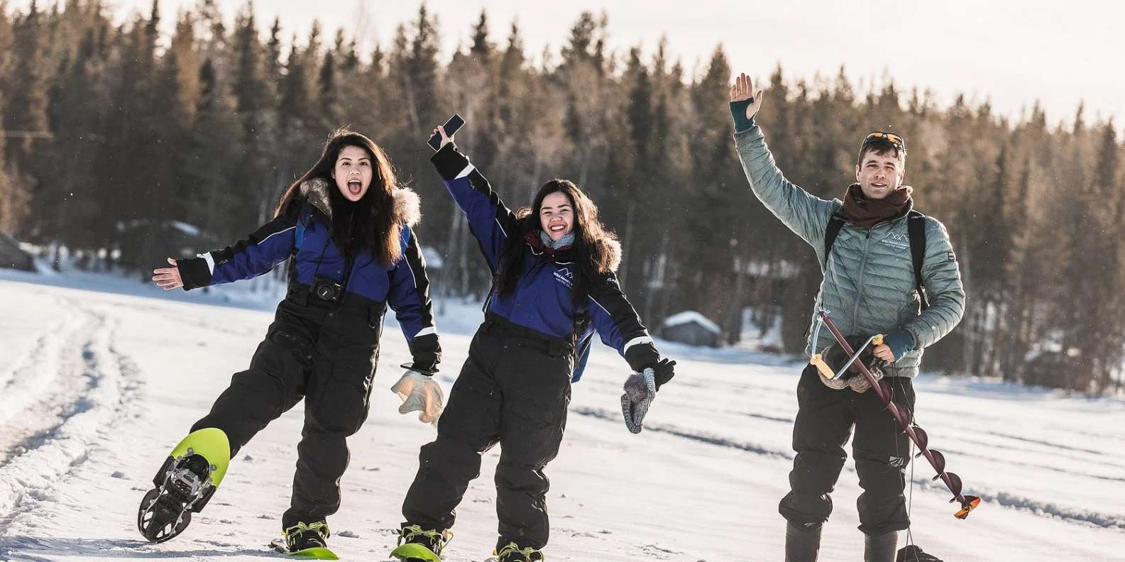 From Rovaniemi: Snowshoeing and Ice Fishing Tour