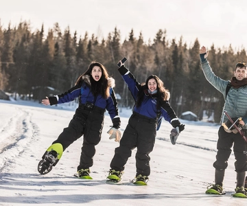From Rovaniemi: Snowshoeing and Ice Fishing Tour