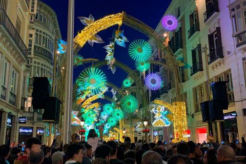 Da Gibilterra e Costa del Sol: tour delle luci di Natale di Malaga
