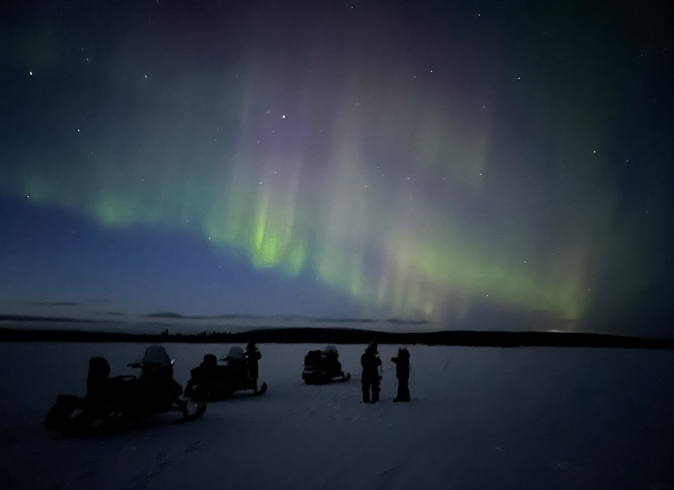 Kiruna: Guidet snescootertur og nordlysjagt