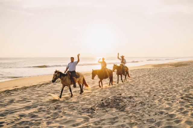Visit Puerto Escondido sunset horse ride in Zipolite