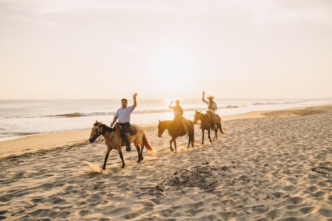 Puerto Escondido : balade à cheval au coucher du soleilPuerto Escondido: balade à cheval aux sources chaudes d'Atotonilco